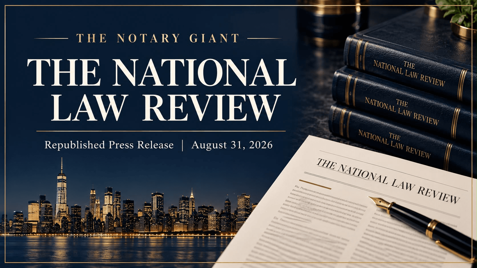 The National Law Review republished press release, August 31, 2026